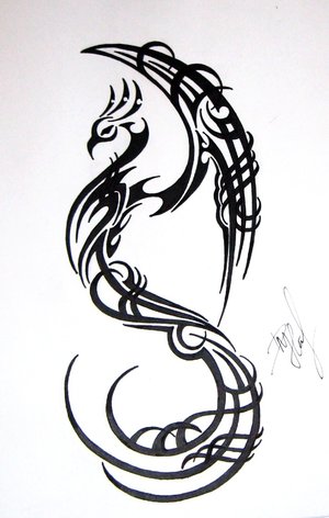 Triball phoenix Design Tattoo